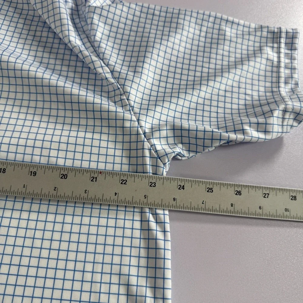 Collars & Co Polo Shirt Mens 3XL Tall White Blue Dress Collar‎ Performance Golf